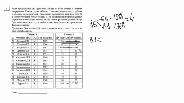 Решение задания №4. ДЕМОВЕРСИЯ ЕГЭ по информатике 2019 смотреть онлайн