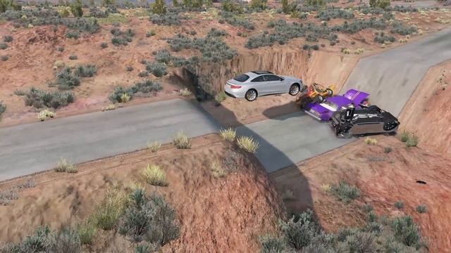 Cars on a Dangerous Road | BeamNG.drive смотреть онлайн