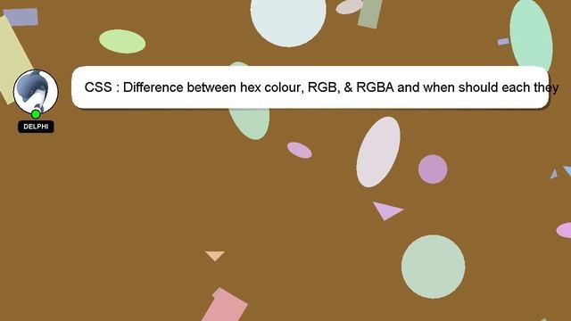 CSS : Difference between hex colour, RGB, & RGBA and when should each they be used? смотреть онлайн