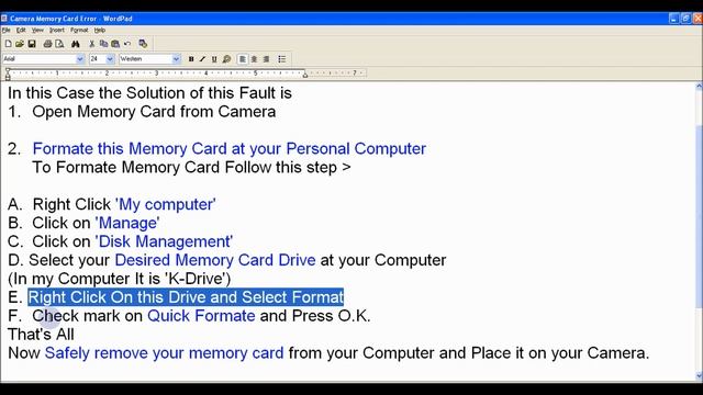 How to Fix Digital Camera Memory Card Error смотреть онлайн