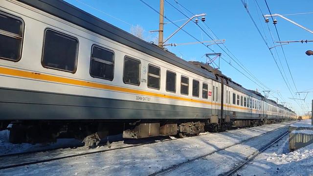 Электропоезд ЭД4М-0477 с маршрутом Москва (Киевский вокзал) - Нара! смотреть онлайн