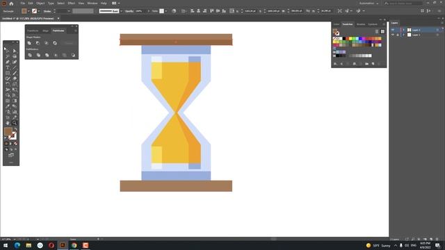 How to Draw a Hourglass icon in Adobe Illustrator смотреть онлайн