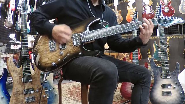 Schecter NV 7 24 AL FXD SPBKN E Spalted Top Black to Natural смотреть онлайн