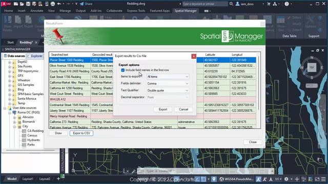 Spatial Manager v.8 Preview - Geo-coding (direct) смотреть онлайн