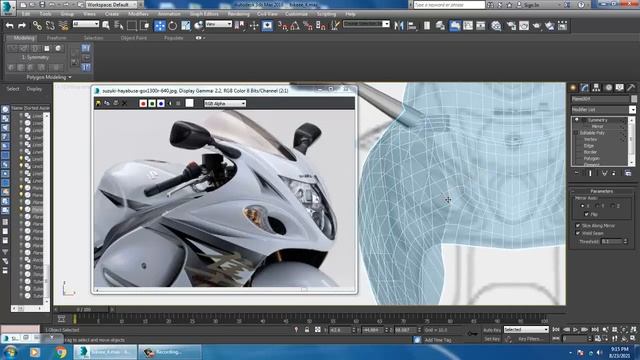3dsmaxTutorials Tutorial on 3D Modeling a Suzuki Hayabusa GSX 1300R  Sports Bike  in 3dsmax