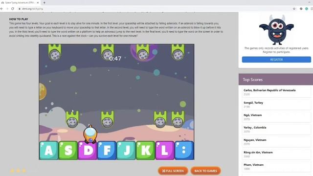 Space Typing Adventure смотреть онлайн