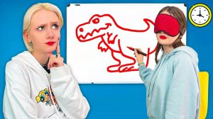 НАРИСУЙ с Закрытыми ГЛАЗАМИ за 20 секунд Челлендж!!