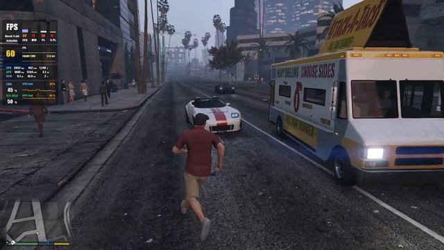 GTX 1050 Ti GAMING 4G + Ryzen 7 2700X GTA V FPS Test смотреть онлайн