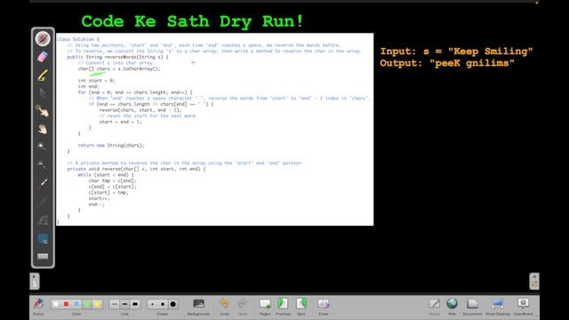 Leetcode #557 || Reverse Words in a String III || Two-Pointer || JAVA смотреть онлайн