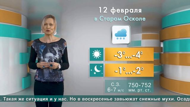 Погода в Старом Осколе на 12 февраля смотреть онлайн