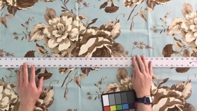 Sepia Floral on Cadet Blue Upholstery / Drapery Fabric | 54 Wide | By the Yard смотреть онлайн