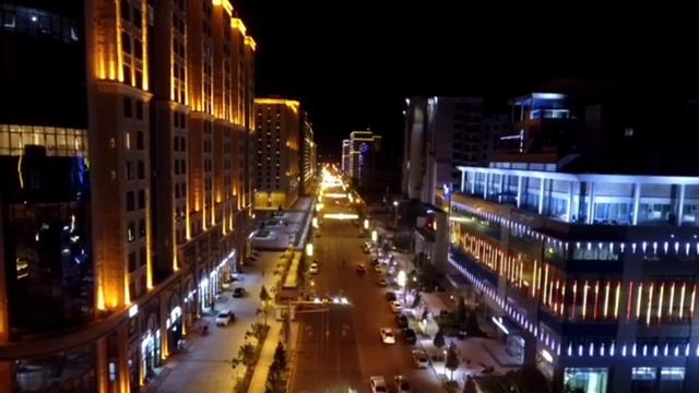 Город Душанбе Сити новостройки ночь Таджикистан 15.12.2021 смотреть онлайн