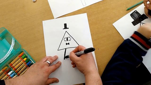 Как Нарисовать Билла из Гравити Фолз. Шаг за шагом просто рисуем простые рисунки! Уроки рисования. смотреть онлайн