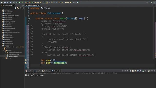 Java Program to Check String and Number Palindrome | TCS, Infosys, Cognizant, Frequently Asked ! ? смотреть онлайн