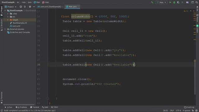 #12 Create Table in PDF : iText Java смотреть онлайн