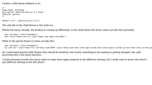 Wordpress: How could child theme be different than parent theme if I haven't made changes? смотреть онлайн
