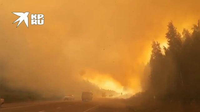 Трассу Екатеринбург - Пермь заволокло дымом из-за лесного пожара смотреть онлайн
