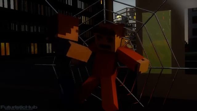 SPIDER MAN в стиле Minecraft. Новинка года