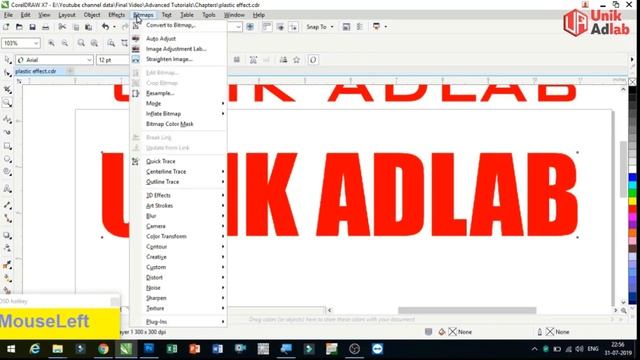 How to Create Plastic Effect of Text in CorelDraw X7 смотреть онлайн
