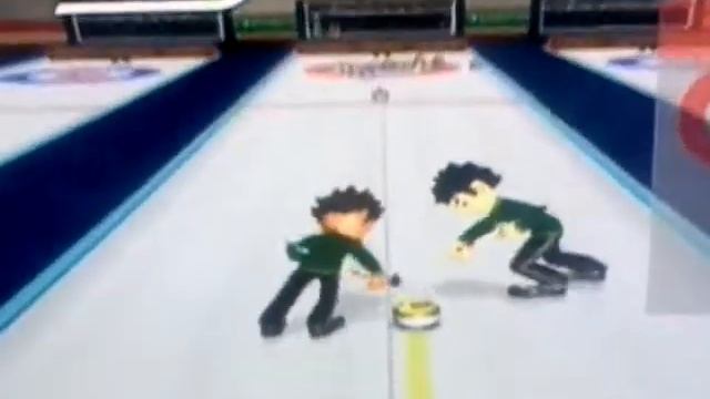 The best play in a curling game...on the wii!! смотреть онлайн