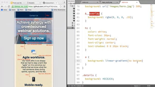 Front-end Web Development: Working from professional mockups, cont'd смотреть онлайн
