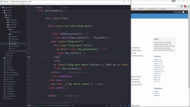 Wordpress Theme With Bootstrap [4] - Main Post Loop смотреть онлайн