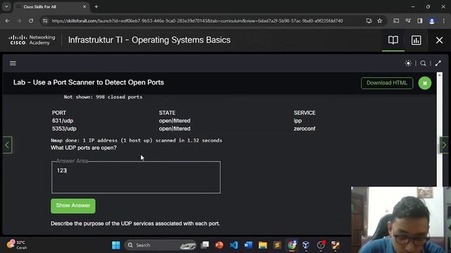 2.3.5 Lab - Use a Port to Detect Open Ports смотреть онлайн