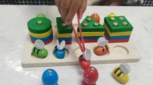 Деревянный Сортер Монтессори 9в1 для малышей с 6 месяцев