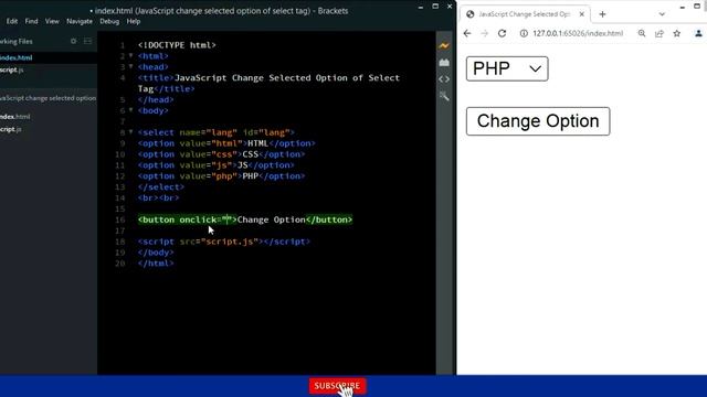 Change Selected Option of Select Tag with JavaScript [HowToCodeSchool.com] смотреть онлайн