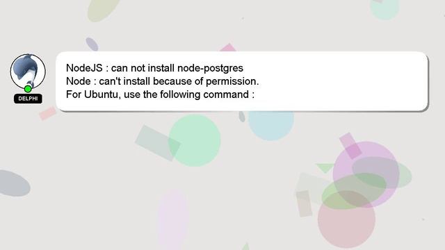 NodeJS : can not install node-postgres смотреть онлайн