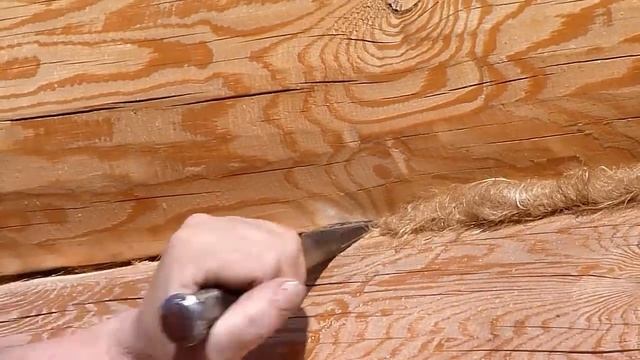 пробивка пакли в паз (подготовка стен для шлифовки) смотреть онлайн