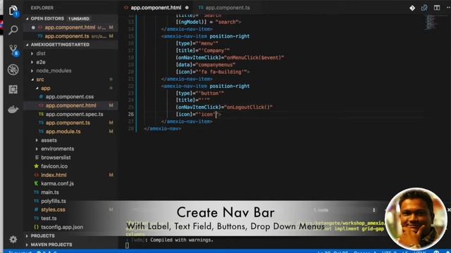 Amexio v5 Angular Nav Bars смотреть онлайн