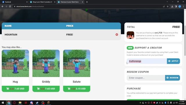 CAPA DE LUNAR CLIENT GRATIS | Lunar Client | Minecraft | FREE смотреть онлайн
