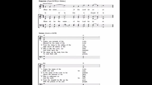 RESPONSORIAL PSALM: THANKSGIVING DAY (11/24/16) St. Paul