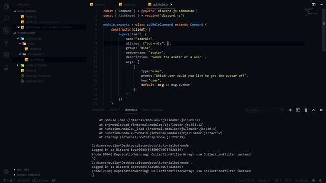 discord.js-commando bot tutorial #1 (avatar, ban, kick, addrole & removerole command) смотреть онлайн