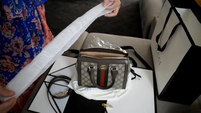 Ophidia small GG tote bag смотреть онлайн