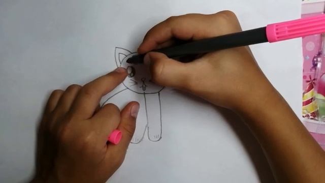 Рисуем кошку из слова cat смотреть онлайн