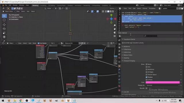 UPBGE - blender custom object attributes in game / a health bar example смотреть онлайн