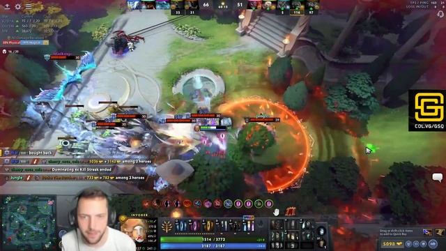 Wagamama's teammate Pudge attempts to save Tinker from Winter's Curse went wrong смотреть онлайн