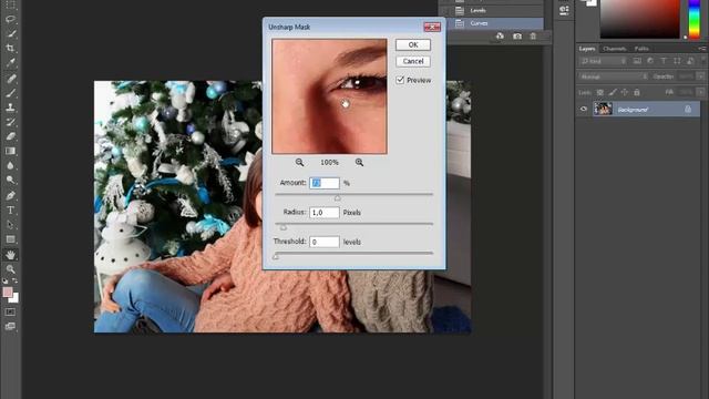 Обработка фотографии под стандарт в Фотошоп. Ретушь портрета. Отбеливание зубов.