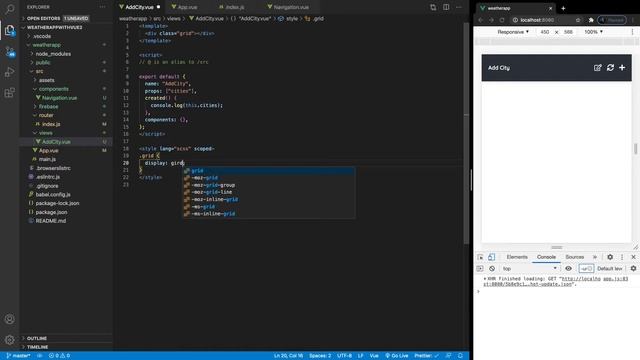 Build A Weather App with Vue Js & Firebase #5 - Creating A Reusable Component Using V-Bind & V-For смотреть онлайн
