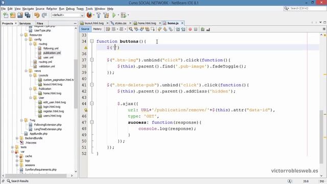 Sistema de likes + Tooltip de Bootstrap - Desarrollando una red social con Symfony смотреть онлайн