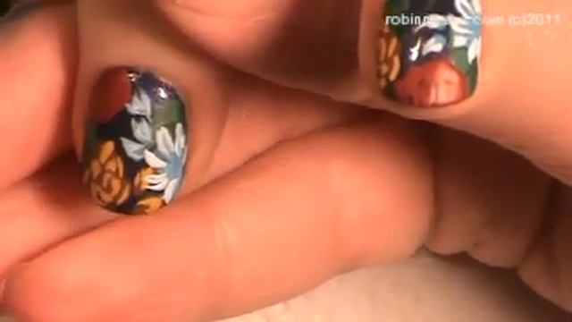 DIY Flower Nails | Vintage Daisy and Rose bouquet Nail Art Design смотреть онлайн