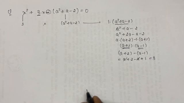 Solve x2+3x-(a2+a-2)=0 смотреть онлайн