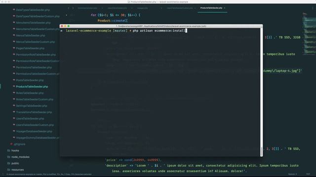 Laravel E-Commerce - Artisan Command for Installation - Part 17 смотреть онлайн