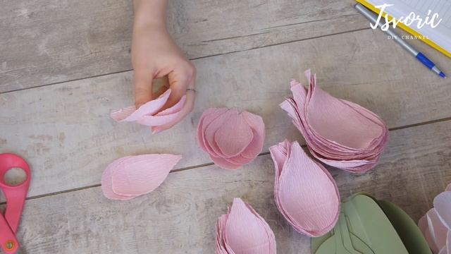 Large paper flowers / Большие цветы из бумаги / Декор цветами / DIY TSVORIC смотреть онлайн