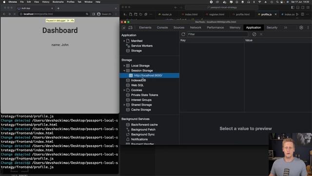 35 - Node js API + Passport - Local Authentication Strategy - Wiring up the dashboard смотреть онлайн