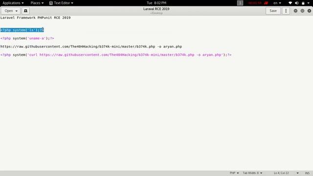 Laravel Framework RCE 2019 смотреть онлайн