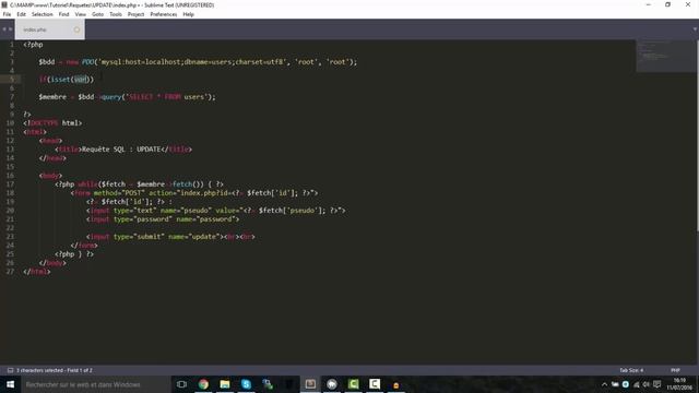 [TUTO] PHP - Les requêtes SQL [UPDATE] смотреть онлайн
