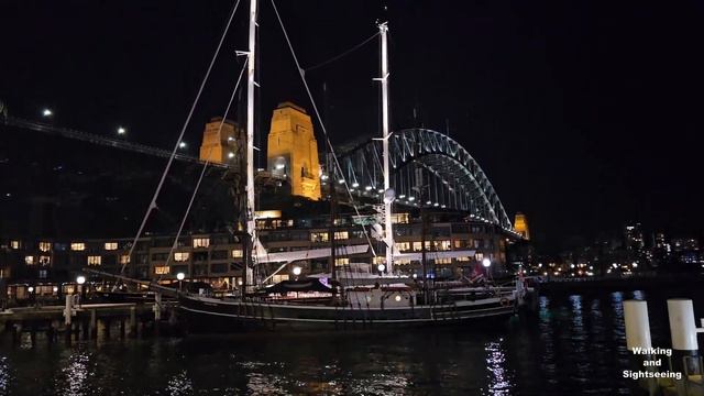 SYDNEY AUSTRALIA 4K RELAXING NIGHT WALKING TOUR | OPERA BAR MUSIC | CIRCULAR QUAY | THE ROCKS | NSW смотреть онлайн